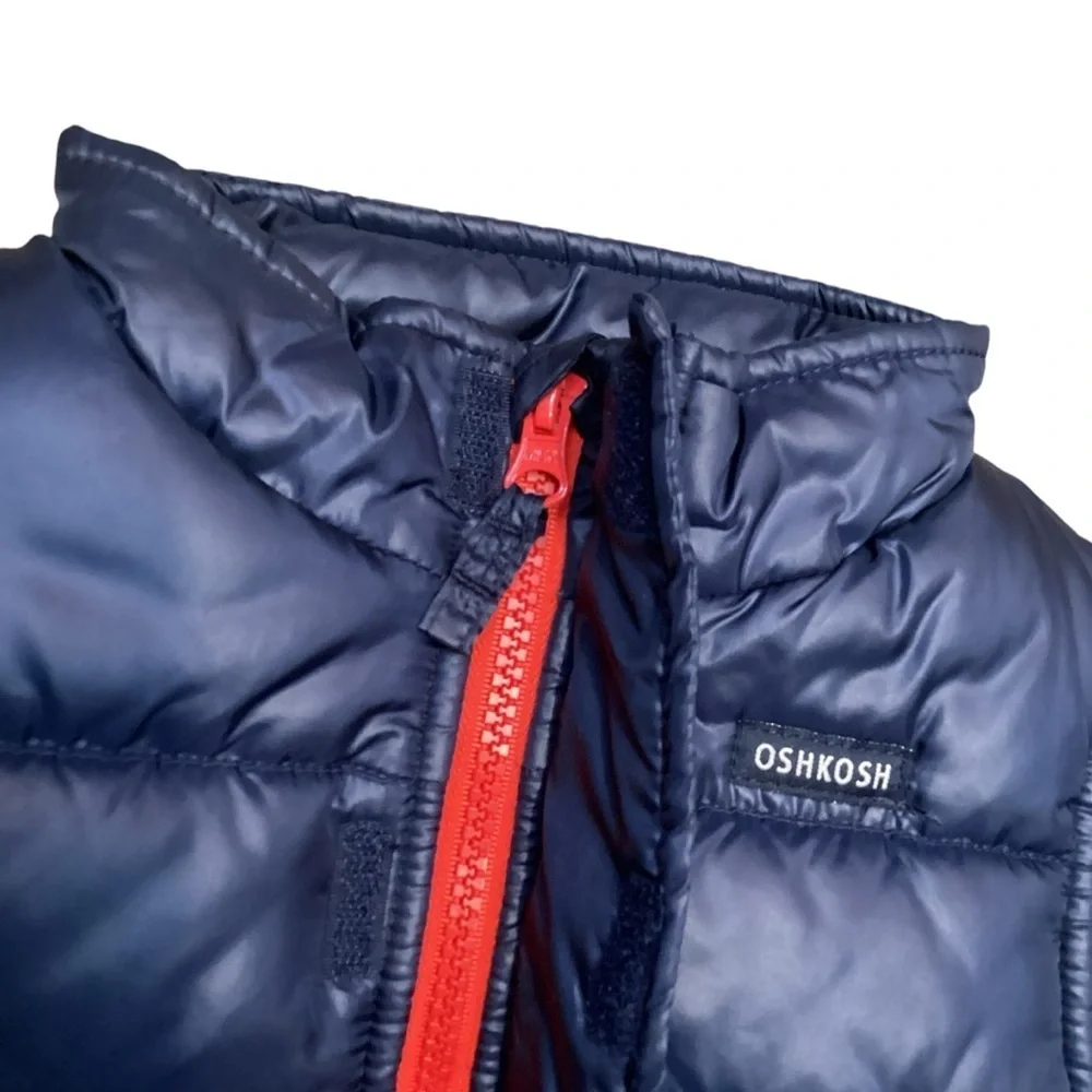 Boy’s OshKosh B’gosh Navy & Red Warm Puffer Vest with Pockets,‎ Size 3T